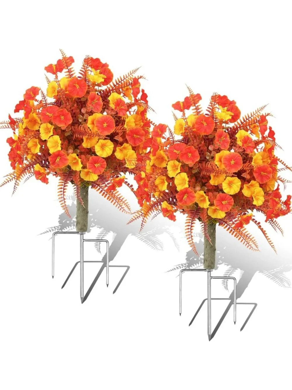 24'' Artificial Fall Topiary Balls with Morning Glory - 2 Pack, Perfect for Home